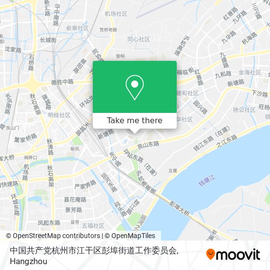 中国共产党杭州市江干区彭埠街道工作委员会 map