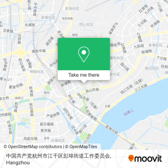 中国共产党杭州市江干区彭埠街道工作委员会 map