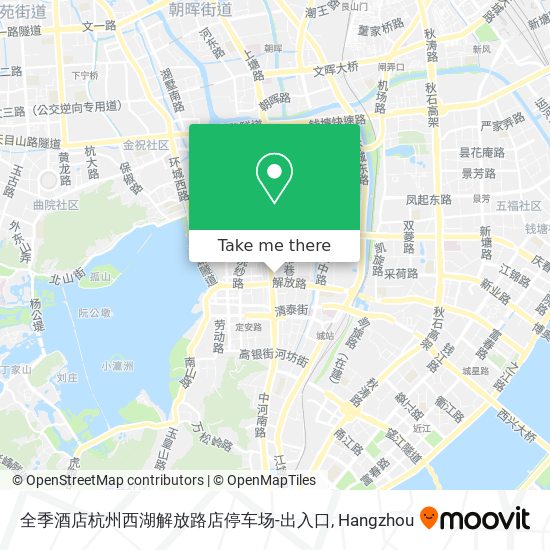 全季酒店杭州西湖解放路店停车场-出入口 map