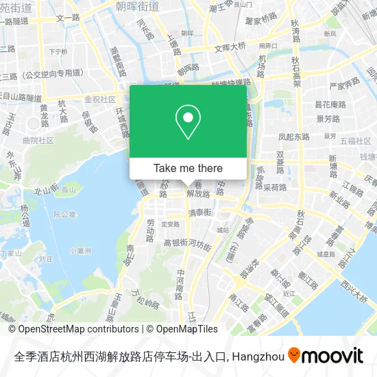 全季酒店杭州西湖解放路店停车场-出入口 map