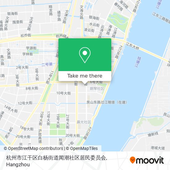 杭州市江干区白杨街道闻潮社区居民委员会 map
