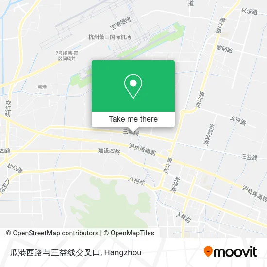 瓜港西路与三益线交叉口 map