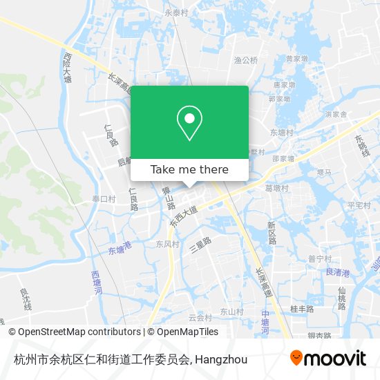杭州市余杭区仁和街道工作委员会 map