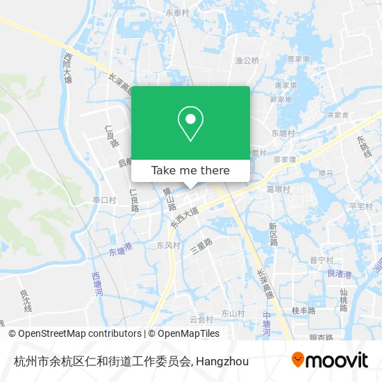 杭州市余杭区仁和街道工作委员会 map