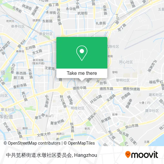 中共笕桥街道水墩社区委员会 map