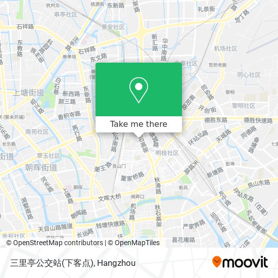 三里亭公交站(下客点) map