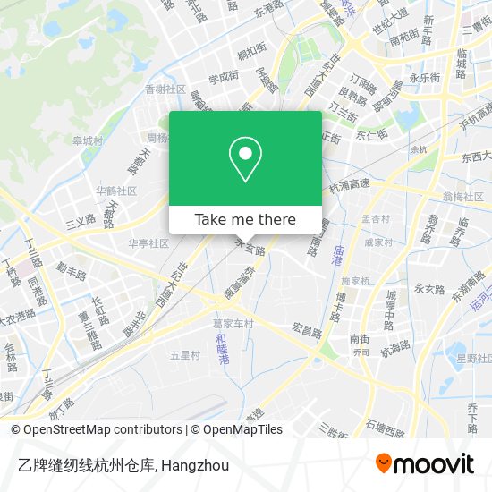 乙牌缝纫线杭州仓库 map