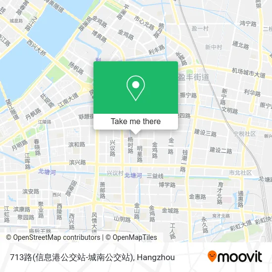 713路(信息港公交站-城南公交站) map