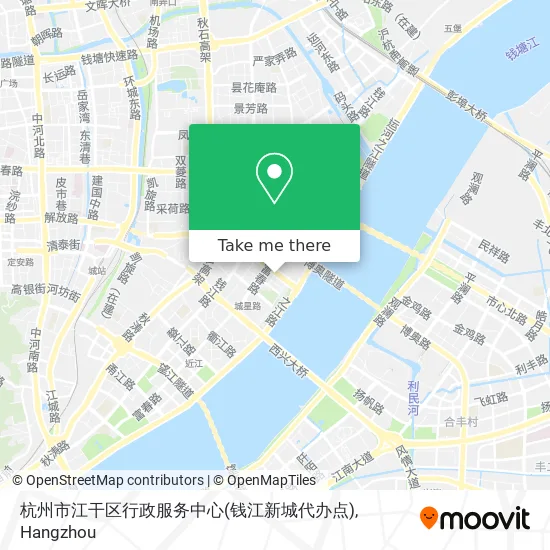 杭州市江干区行政服务中心(钱江新城代办点) map