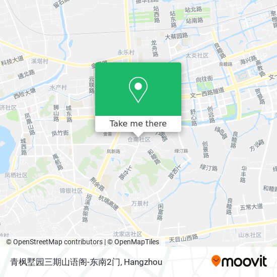 青枫墅园三期山语阁-东南2门 map