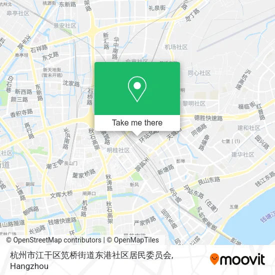 杭州市江干区笕桥街道东港社区居民委员会 map