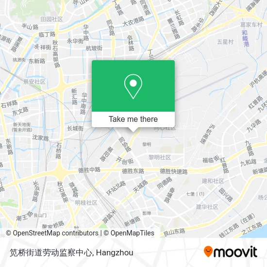 笕桥街道劳动监察中心 map