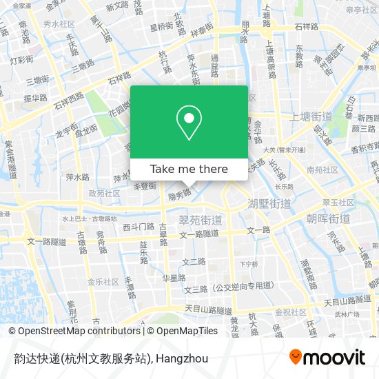 韵达快递(杭州文教服务站) map