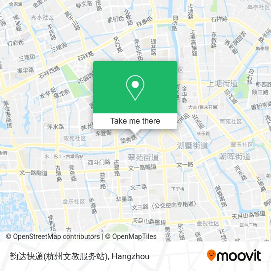 韵达快递(杭州文教服务站) map