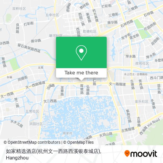 如家精选酒店(杭州文一西路西溪银泰城店) map