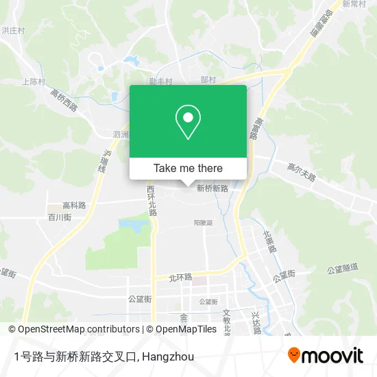 1号路与新桥新路交叉口 map