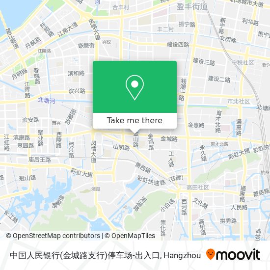 中国人民银行(金城路支行)停车场-出入口 map