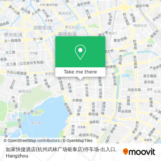 如家快捷酒店(杭州武林广场银泰店)停车场-出入口 map
