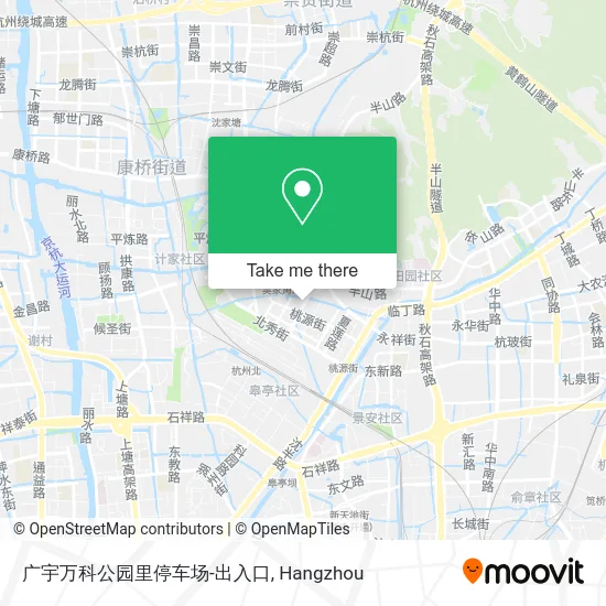 广宇万科公园里停车场-出入口 map