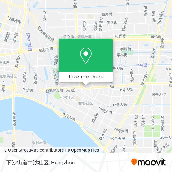 下沙街道中沙社区 map
