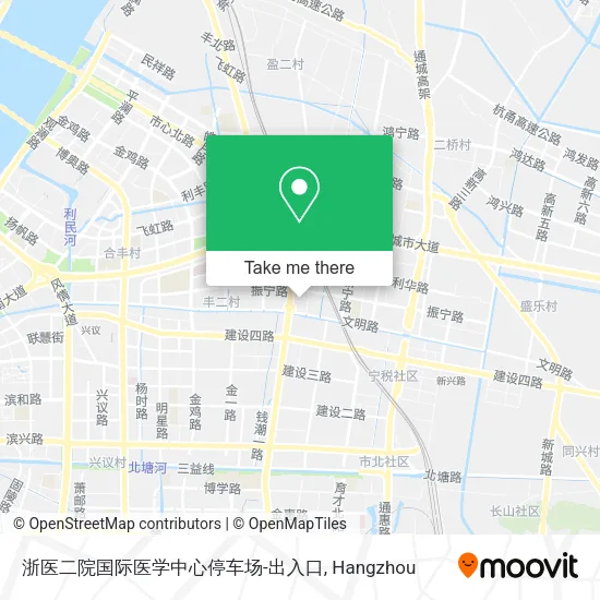 浙医二院国际医学中心停车场-出入口 map
