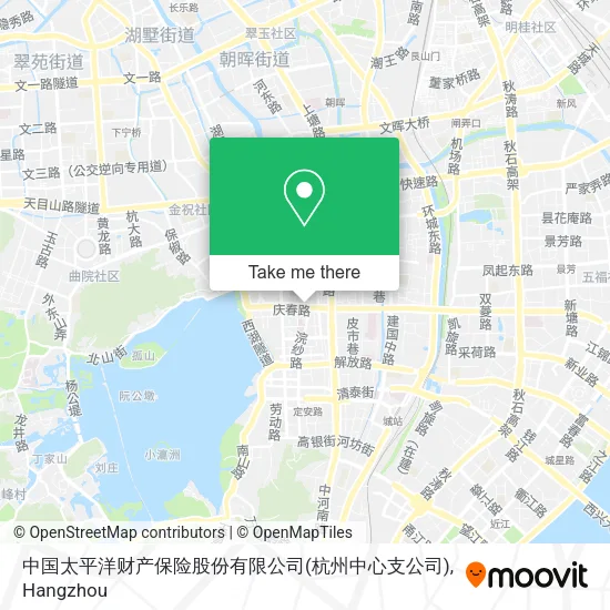 中国太平洋财产保险股份有限公司(杭州中心支公司) map