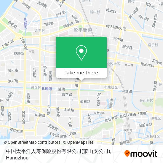 中国太平洋人寿保险股份有限公司(萧山支公司) map