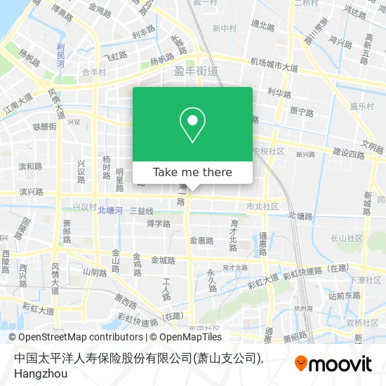 中国太平洋人寿保险股份有限公司(萧山支公司) map