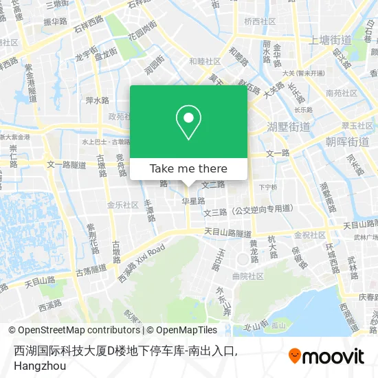 西湖国际科技大厦D楼地下停车库-南出入口 map