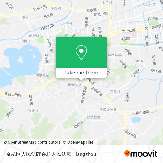 余杭区人民法院余杭人民法庭 map