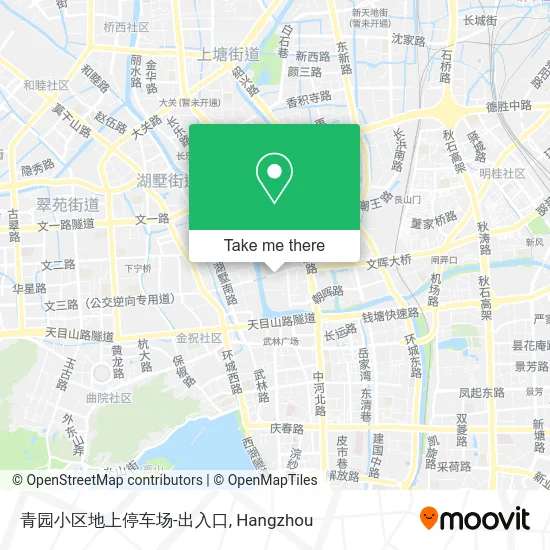 青园小区地上停车场-出入口 map