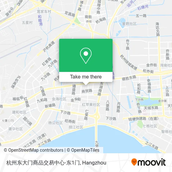 杭州东大门商品交易中心-东1门 map