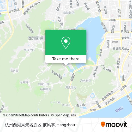 杭州西湖风景名胜区-掖风亭 map