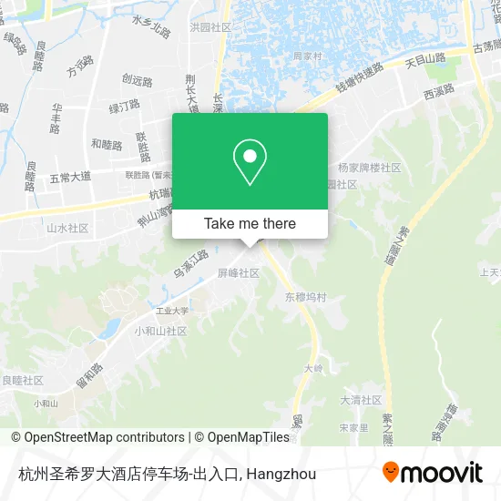 杭州圣希罗大酒店停车场-出入口 map