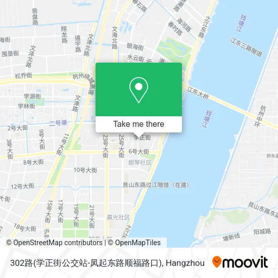 302路(学正街公交站-凤起东路顺福路口) map