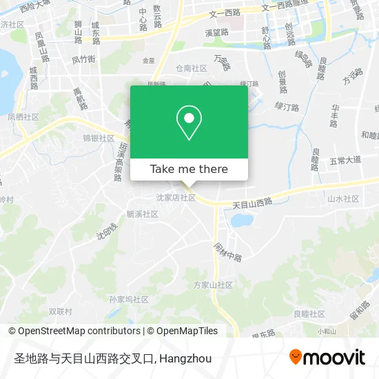 圣地路与天目山西路交叉口 map