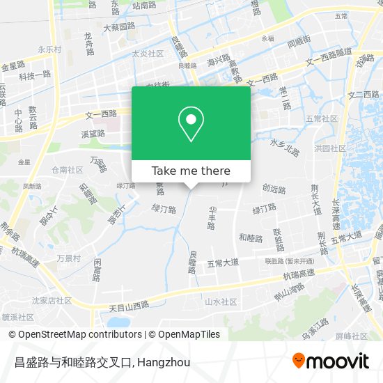 昌盛路与和睦路交叉口 map
