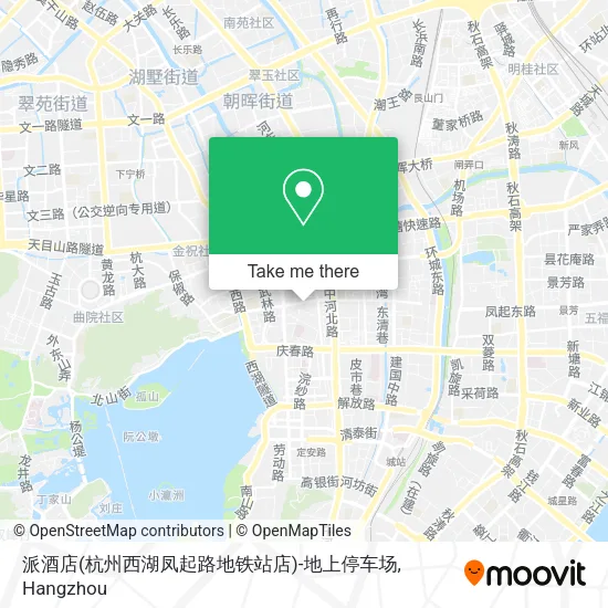 派酒店(杭州西湖凤起路地铁站店)-地上停车场 map