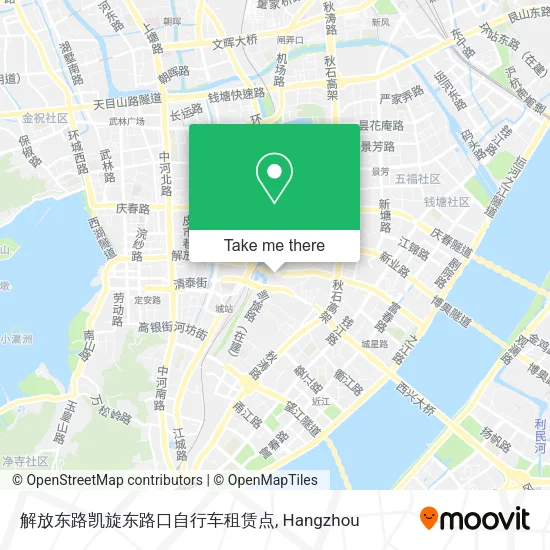 解放东路凯旋东路口自行车租赁点 map