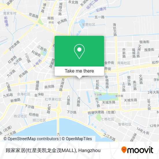 顾家家居(红星美凯龙金茂MALL) map