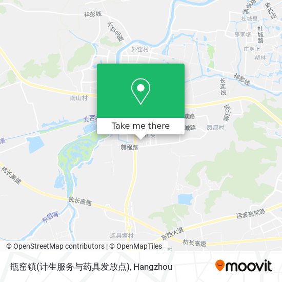 瓶窑镇(计生服务与药具发放点) map