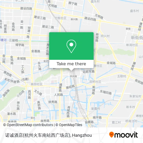 诺诚酒店(杭州火车南站西广场店) map