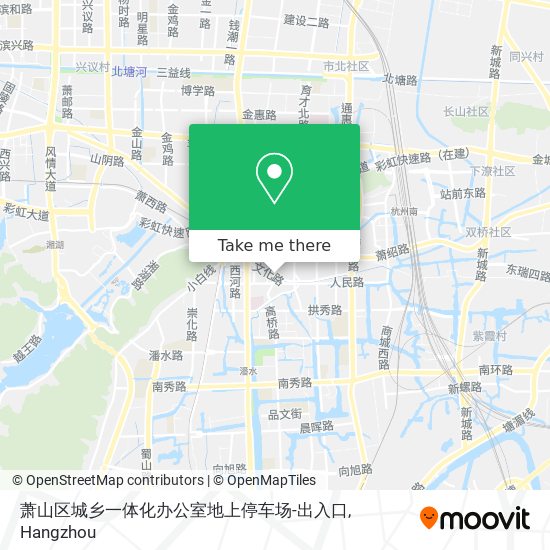 萧山区城乡一体化办公室地上停车场-出入口 map