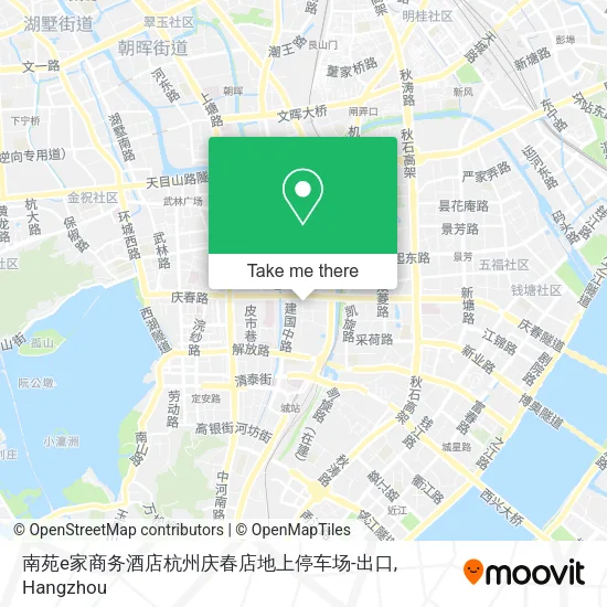 南苑e家商务酒店杭州庆春店地上停车场-出口 map