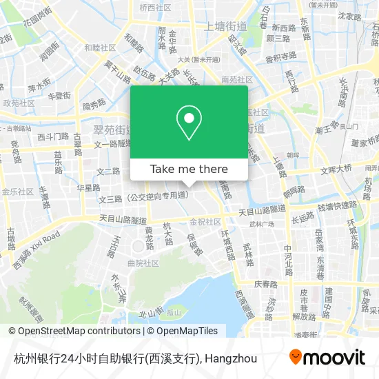 杭州银行24小时自助银行(西溪支行) map