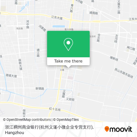 浙江稠州商业银行(杭州义篷小微企业专营支行) map