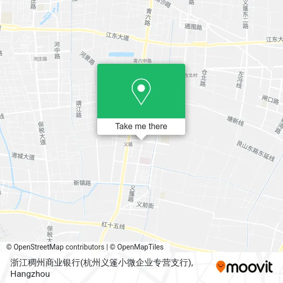 浙江稠州商业银行(杭州义篷小微企业专营支行) map