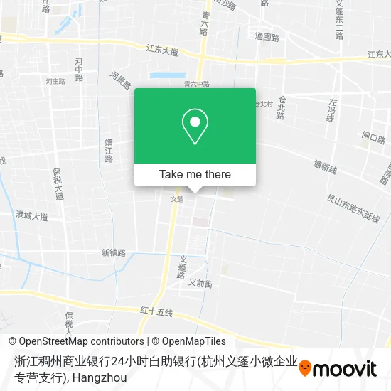 浙江稠州商业银行24小时自助银行(杭州义篷小微企业专营支行) map