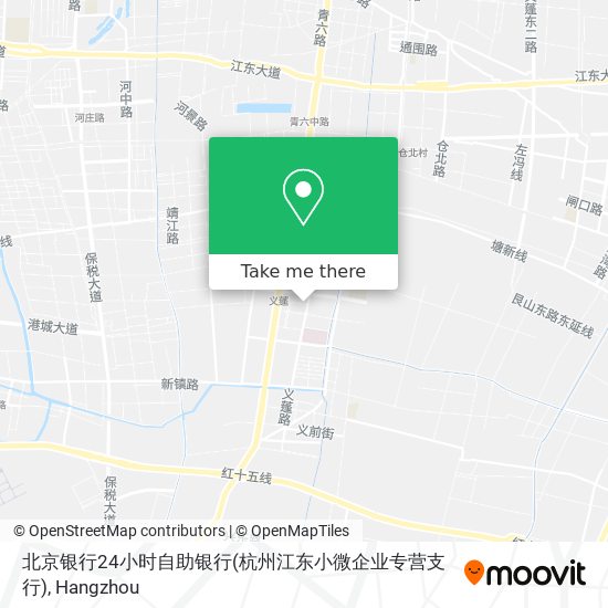 北京银行24小时自助银行(杭州江东小微企业专营支行) map