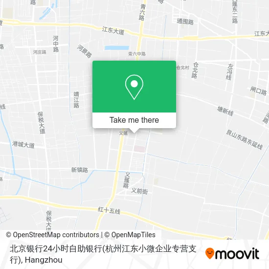 北京银行24小时自助银行(杭州江东小微企业专营支行) map